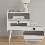 Nachtkastje Witte Bijzettafel Nachtkastje Moderne Bijzettafels Slaapkamer Nachtkastje Lades Bijzettafel Voor Slaapkamer, Woonkamer