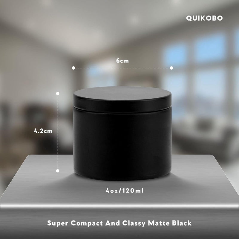 Kaarsenblikjes, 24 stuks, puur zwart, 120 ml, lege kaarsenhouders voor het zelf maken van kaarsen, kaarsenpotten voor het maken van kaarsen of het maken van kaarsen