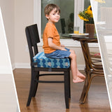 Zitverhoging voor baby's, draagbaar zitkussen, design voor kinderen, blauw/wit