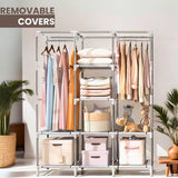 Kledingkast Draagbare stof, kledingkast voor opslag, waterdichte kledingkast, kledingopbergorganisator voor thuis, slaapkamer en woonkamer. (130x170x45cm)