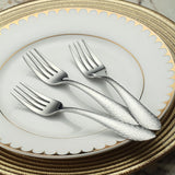 Roségouden dessertvorken, 12 stuks, 14 cm, roestvrij staal, titanium coating, roségoud, dessertvorken, vorkzilver, taartvorken, fruitvorken