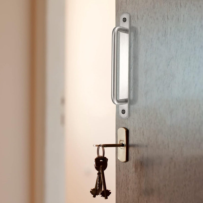 2 stuks schuifdeurgrepen, roestvrij stalen deurgrepen, schuurdeurgrepen, schuifdeurgreep met plaat, tuindeurgrepen voor kast, schuurdeuren, schuifdeurgrepen