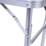 Opvouwbare kampeertafel, draagbare kleine aluminium picknicktafel, in hoogte verstelbare buitenkampeertafel, MDF, lichtgewicht, waterdicht en roestbestendig bureau