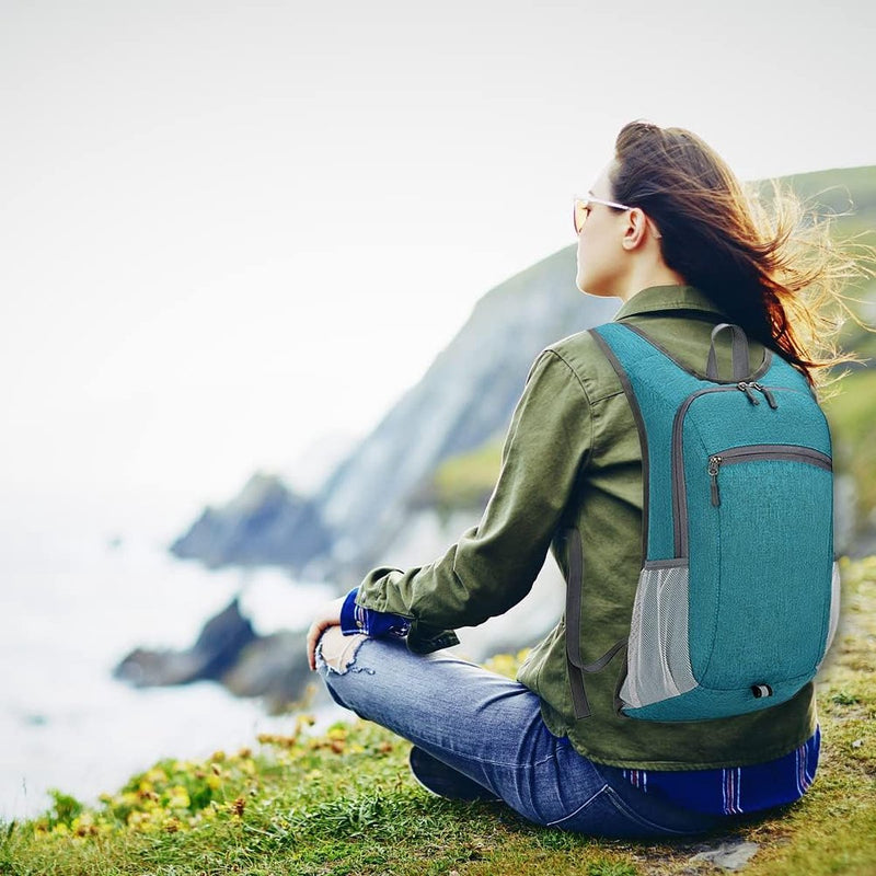 Lichte opvouwbare rugzak, 18 l, wandelrugzak, Oxford-stof, waterafstotend, dagrugzak, campingrugzak voor mannen en vrouwen, outdoorsport, reizen, wandelen, wandelen