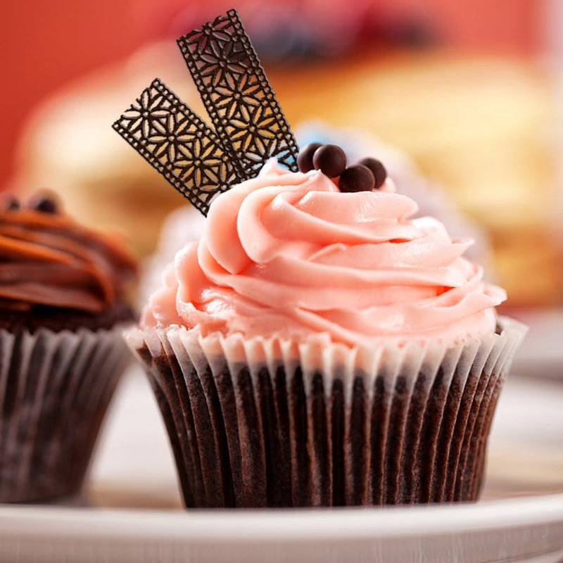 Siliconen Kant Fondant Mallen, Siliconen Kant Mat voor Taart Decoratie, Siliconen Mal Vellen voor Fondant, Chocolade, Suikerpasta, Boter (4 Gaten Raster)