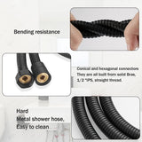 Douchekop met slang 1,5 m Hogedrukdouchekop Zwart met filter Antikalksproeiers Economy douchekop 6 modi Waterbesparende douchekop Douchekop Douche met douchefilter Gratis douche