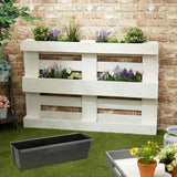 Plantenbak geschikt voor europallets, set van 24 kunststof, plantenbak, breedte 38 cm (1 x set van 24 plantenbakken, breedte 38 cm)