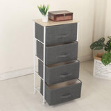 ladekast met 4 laden, organisatorisch meubilair, textiel opbergkast voor slaapkamer, woonkamer of - kleine ladekast met beige, 45 x 30 x 94 cm, 45 x 30 x 94 cm