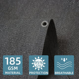 Balkonscherm, inkijkbescherming, balkonafdekking, 90 x 300 cm, windbescherming, licht transparant, ondoorzichtig, balkonbekleding, HDPE, wind- en uv-bescherming, met inslagringen en kabelbinders, antraciet