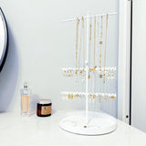 T-vormige sieradenstandaard, sieradenhouder, kettinghouder, sieradenboom, kettingstandaard, horlogestandaard, oorbelhouder, sieradenopslag voor kettingen, oorbellen, armbanden, ringen,