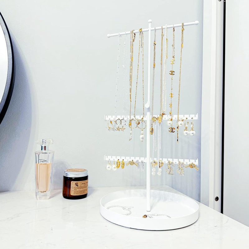 T-vormige sieradenstandaard, sieradenhouder, kettinghouder, sieradenboom, kettingstandaard, horlogestandaard, oorbelhouder, sieradenopslag voor kettingen, oorbellen, armbanden, ringen,