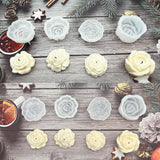 Bloemen kaars siliconen mallen gietvormen kaars mal voor het gieten van zeep mal 4 stuks siliconen mallen