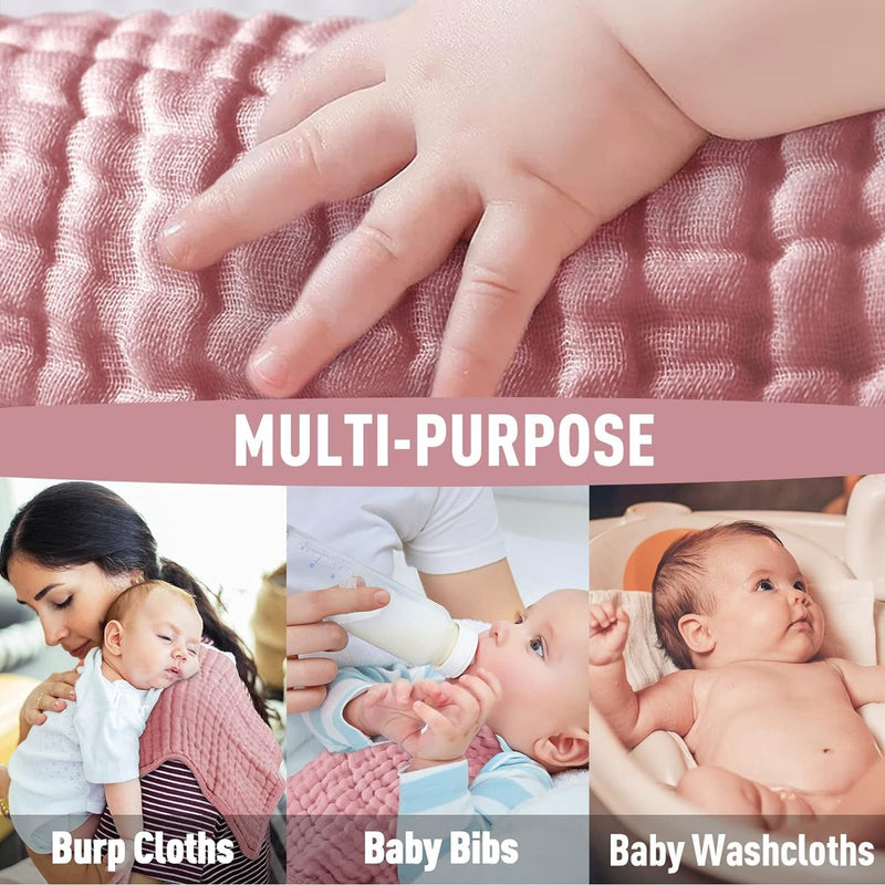 spuugdoeken, 10 stuks stoffen luiers 27x50 cm hydrofieldoeken 6 lagen absorberend washandjes 100% katoen doeken vouwluiers voor baby bonen pasta