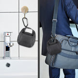 Set van 2 zeep-reiskoffers, draagbare zeepzak, reiszeep, oplossingen voor reizen, badkamer, douche, gym, met bar zeep (grijs)