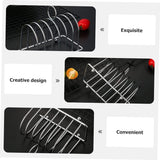 Broodstandaard Huishoudelijk gereedschap Vlechtgereedschap Roestvrijstalen luchtfriteuse Toaststandaard Roestvrijstalen metalen broodstandaard Heteluchtfriteusestandaard Tafeltoasthouder voor