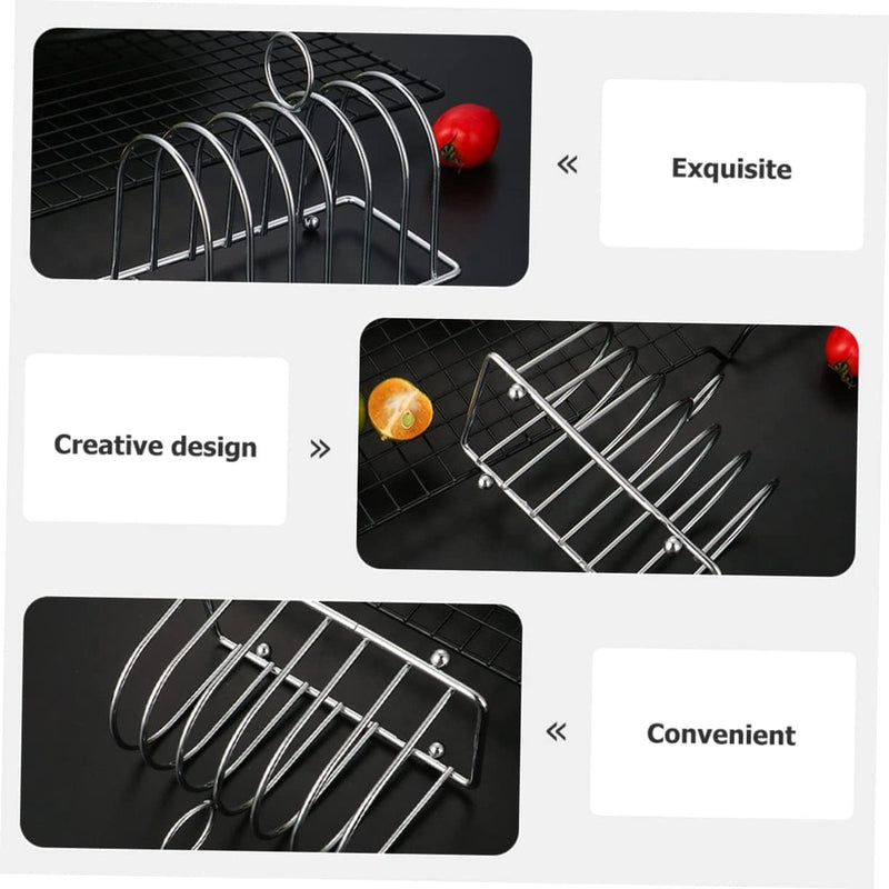 Broodstandaard Huishoudelijk gereedschap Vlechtgereedschap Roestvrijstalen luchtfriteuse Toaststandaard Roestvrijstalen metalen broodstandaard Heteluchtfriteusestandaard Tafeltoasthouder voor