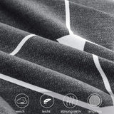 Beddengoed 135 x 200 cm, katoen, 4-delig, katoenen beddengoed 135 x 200 cm, 4-delig, met geometrisch patroon, dekbedovertrekset, 4-delig, katoen met ritssluiting