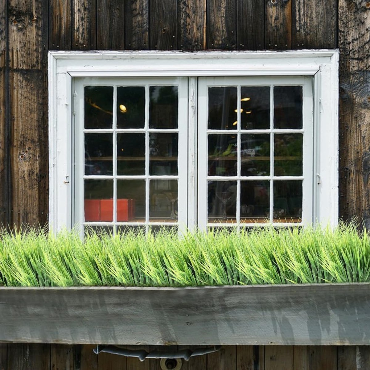 JEMONG 12 Bosjes Kunstgras – UV-bestendig En Niet Vervagend – Voor Tuin, Balkon En Vensterbank – Natuurlijke Look Voor Binnen En Buiten