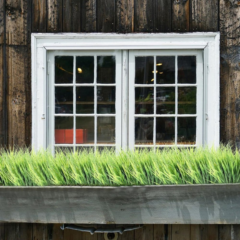 9 bundels kunstplanten voor buiten, kunstplant zoals echt weerbestendig, kunstgrassen, outdoor, kunstbloemen, uv-bestendig, kunstgroen, struiken, kunststofplanten, tuin, veranda, vensterbox