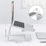 Laptopstandaard, notebookstandaard met ventilatie, universele PC Riser Ergonomische laptophouder aluminium voor laptops van 10-15,6 inch