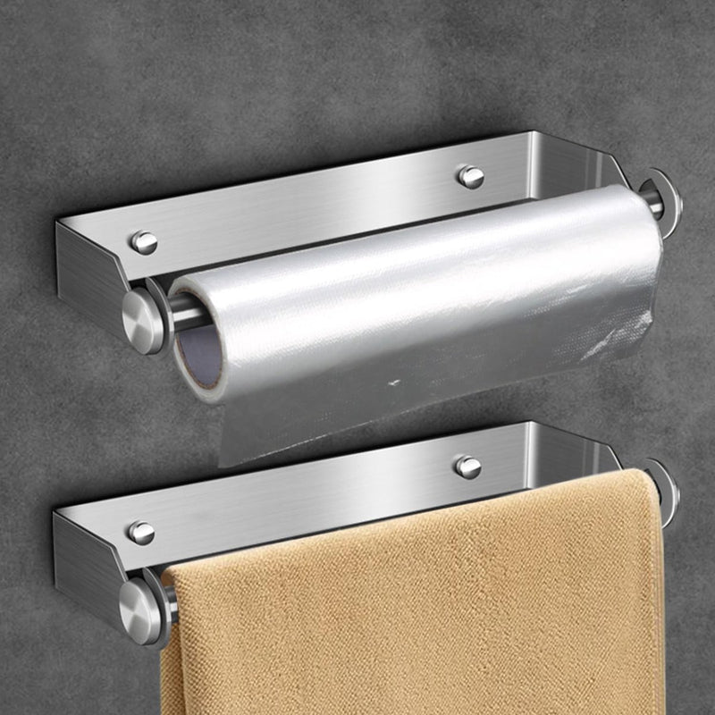Keukenrolhouder Geen boren Keukenpapierhouder Wandgemonteerde keukenrolhouder Roestvrijstalen keukenhanddoekhouder Keukenpapierhouder voor keukenkast Badkamer