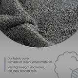 Winterkattenhangmat, 43×43×24cm, ademend en volledig wasbaar, vrijstaand kattenslaapbed - eenvoudige montage huisdierbed voor kat/kleine hond, grijs