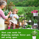 Plantenstandaard Metalen bloemenstandaard Plantenplank Bloemenplank Binnen Buiten Bloementrappen Binnenplantenstandaard Plank voor tuin Balkon Woonkamer (8 lagen)
