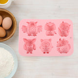 Siliconen bakvorm cakevorm uil vorm 2 stuks muffinvorm siliconen bakvorm taartvormen chocolade vorm voor DIY muffins cake bruiloft verjaardag accessoires roze