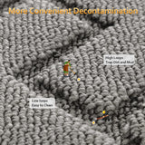 Deurmat voor binnen en buiten, 50 x 120 cm, vuilvangmat, antislip voetmat, binnen, wasbaar, voor binnen, deurmatten, huisdeur, dun, voor ingang, hal, tuin, binnen, huisdier, grijs