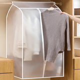 2 stuks afdekking kledingstandaard, 60 x 50 x 90 cm / 60 x 50 x 110 cm, doorschijnend anti-stof kledingbeschermhoezen, stofdicht, vocht, verlengde riem, ter bescherming van kledingopslag