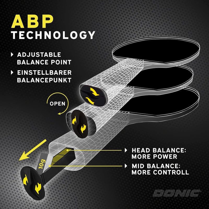 tafeltennisbatje Waldner 3000, ABP-handvat, 2,1 mm spons, koolstofhout, Liga - ITTF-coating