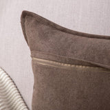 Set van 2 sierkussenovertrekken zachte decoratieve kussenhoes voor bank, slaapkamer kussenhoes bruin 40x40 cm vierkant