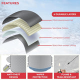 Autoruithoes Winter - Magnetische voorruithoes Groot - Opvouwbaar, extra dik en waterdicht - voor vorst, ijs, sneeuw, zon - 153 x 127 cm