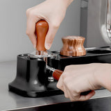 Tamperstation, 51-58 mm, zwart, toebehoren, espresso-tamperhouder, ABS, in hoogte verstelbaar, tamperhouder, standaard, universeel, multifunctioneel, onderhoudsvriendelijk