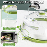 Magnetron Voedsel Bell Plaat Deksel Voorkom Spatten Helder met Ventilatie en Handgrepen Hittebestendige Deksels (Pack van 1)