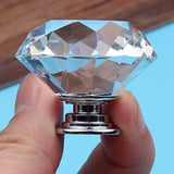 12 stuks 30 mm kristallen deurgrepen, kastknoppen ladenknoppen meubelknoppen kastgrepen, ladekast diamant glazen handgrepen voor thuis kantoor DIY (transparant 30 mm | 12 stuks)