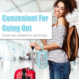 18-delige siliconen reisflessenset, vliegtuiggoedgekeurd voor het vullen van reisflessen, geschikt voor shampoo, lotion, haarconditioner, douchegel, met labels en transparante toilettas