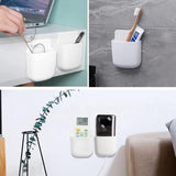 8 stuks afstandsbedieningshouders, organizer, telefoonhouder, wandorganizer, tv-airconditioning, wandhouder, Damage-vrije opbergdoos, mini-opbergdoos voor thuis en op kantoor, wit