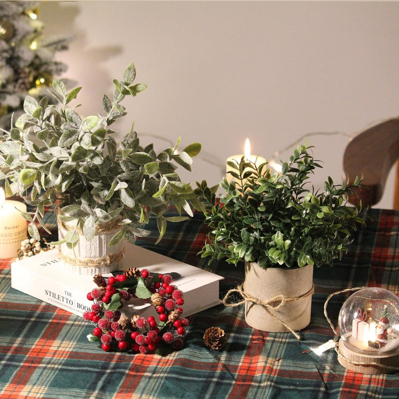 4 stuks mini-kunstplanten, klein, kunstplanten, plastic, nepplanten voor slaapkamer, badkamer, keuken, thuis, binnendecoratie