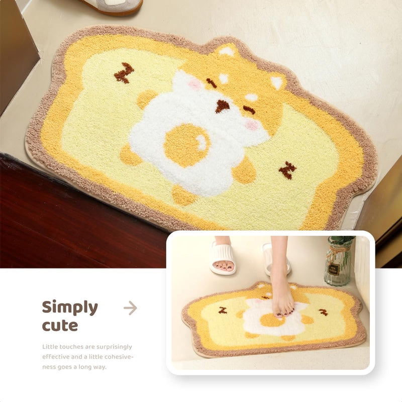 Badmat Badmat voor badkamer Antislip Zachte badmat voor douches Schattig pluche microvezel Superabsorberend pluche tapijt voor 45 x 65 cm