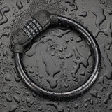 2 fietsslot, cijferslot, cijfercode-combinatieslot, mini draagbaar, kan vrij worden gecombineerd voor fiets, motorfiets, poort, hek (zwart)