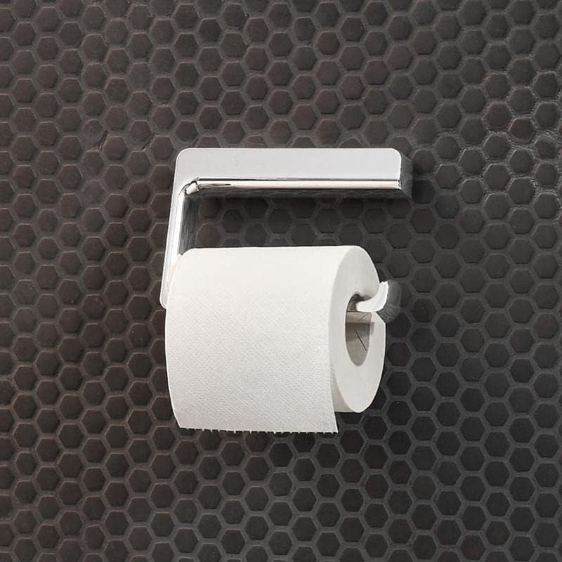 Trend papieren houder zonder deksel, elegante toiletpapierhouder om te schroeven, van metaal, hoogwaardige toiletrolhouder, chroomkleurig