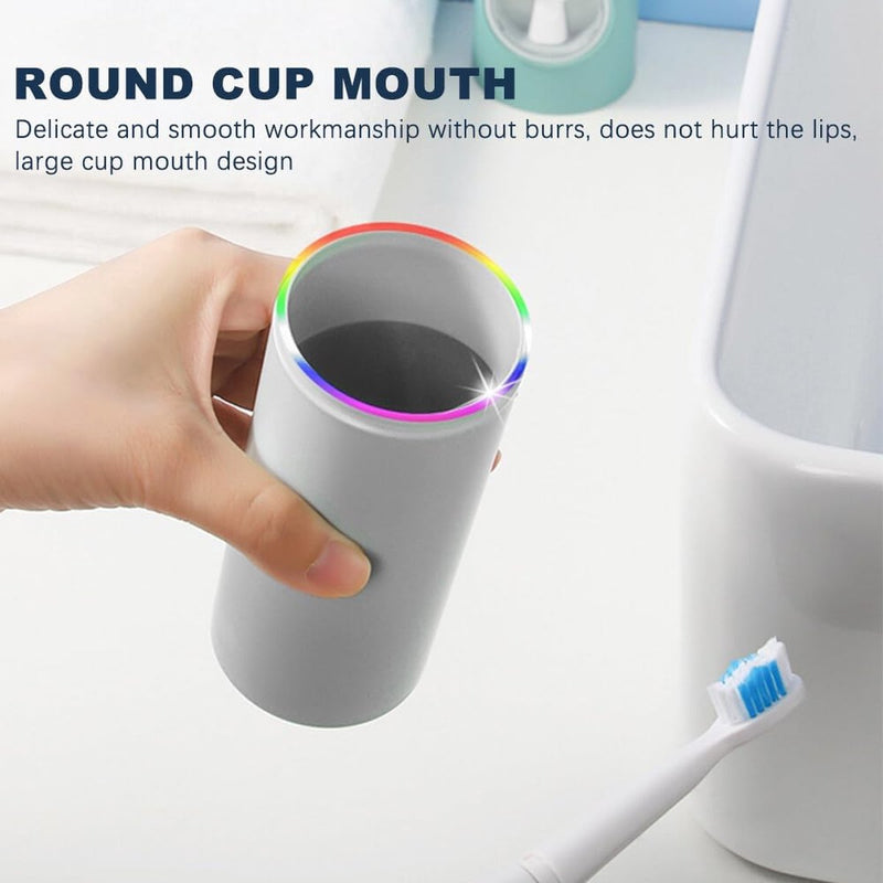 Tandenborsteletui voor kinderen, 2 stuks, reisetui, draagbare karikatuur tandenborstelhoes, tandenborstelbeker voor jongens en meisjes, thuis, school, wandelen, kamperen (geel + wit)