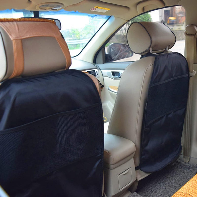 2 stuks autostoel-rugleuningbeschermers, waterdichte achterbankbeschermers voor kinderen, autostoelorganizer voor het bewaren van kinderspullen, kick-matbescherming