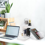 Set van 3 acryl kubusstandaarden, matte sieradendisplaydoos met holle basis, transparante nestvitrine taartstandaard voor verzamelobjecten, cosmetica, dessert, 3 maten