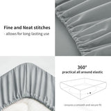 Hoeslaken 90 x 200 cm grijs laken - hoeslaken 90 x 200 cm dekbedovertrek, microvezel lakenhoes 90 x 200 cm lichtgrijs 30 cm diepzakbed hoeslaken