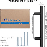 Meubelgrepen, zwart, 128 mm, roestvrijstalen buis, voor kasten, laden, keuken- en badkamermeubels, diameter: 12 mm, 10 stuks