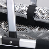 Boodschappenmand, koelmand met deksel, thermische koeltas, picknickmand met koelvak, isolatietas met aluminium handvat, 30 liter volume, zwart