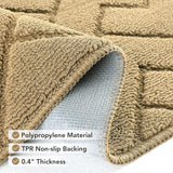 Deurmat, bruin, 90 x 150 cm, voor binnen en buiten, wasbare vloermat, waterdichte deurmat, antislip vuilvanger, tapijt voor ingang, huisdeur, patio, hal, tuin