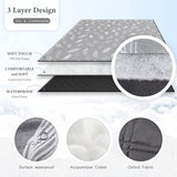 Picknickdeken, waterdicht, wasbaar, stranddeken, zandvrij, XXL, campingdeken, strandmat, geïsoleerd, met waterdichte onderkant, 200 x 200 cm, grijs